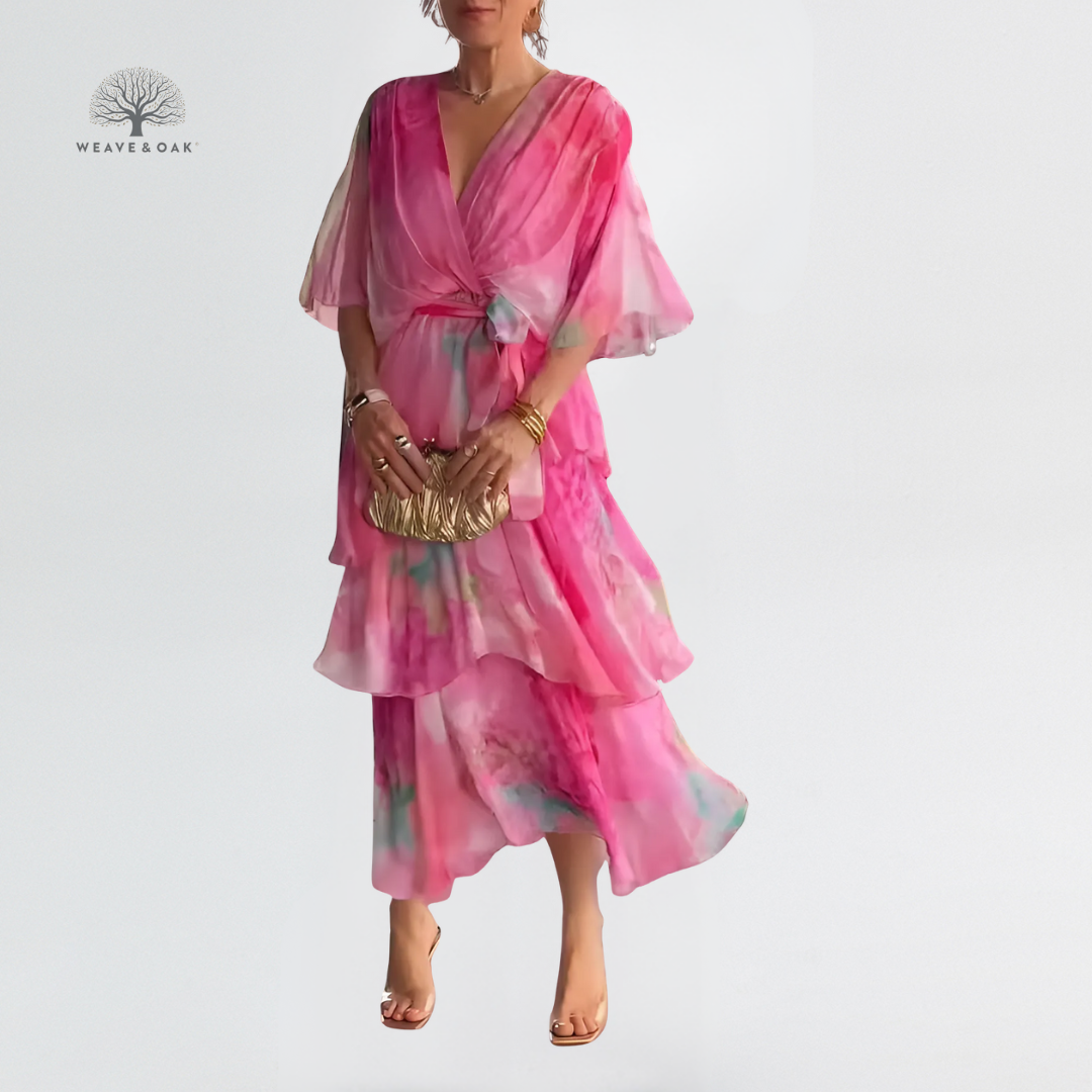 Amara | Tummy-Flattering Tiered Chiffon Dress