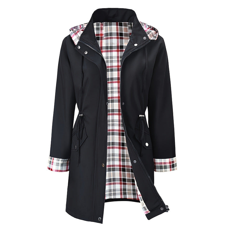 Margaret | Classic Waterproof Jacket with Tartan Lining