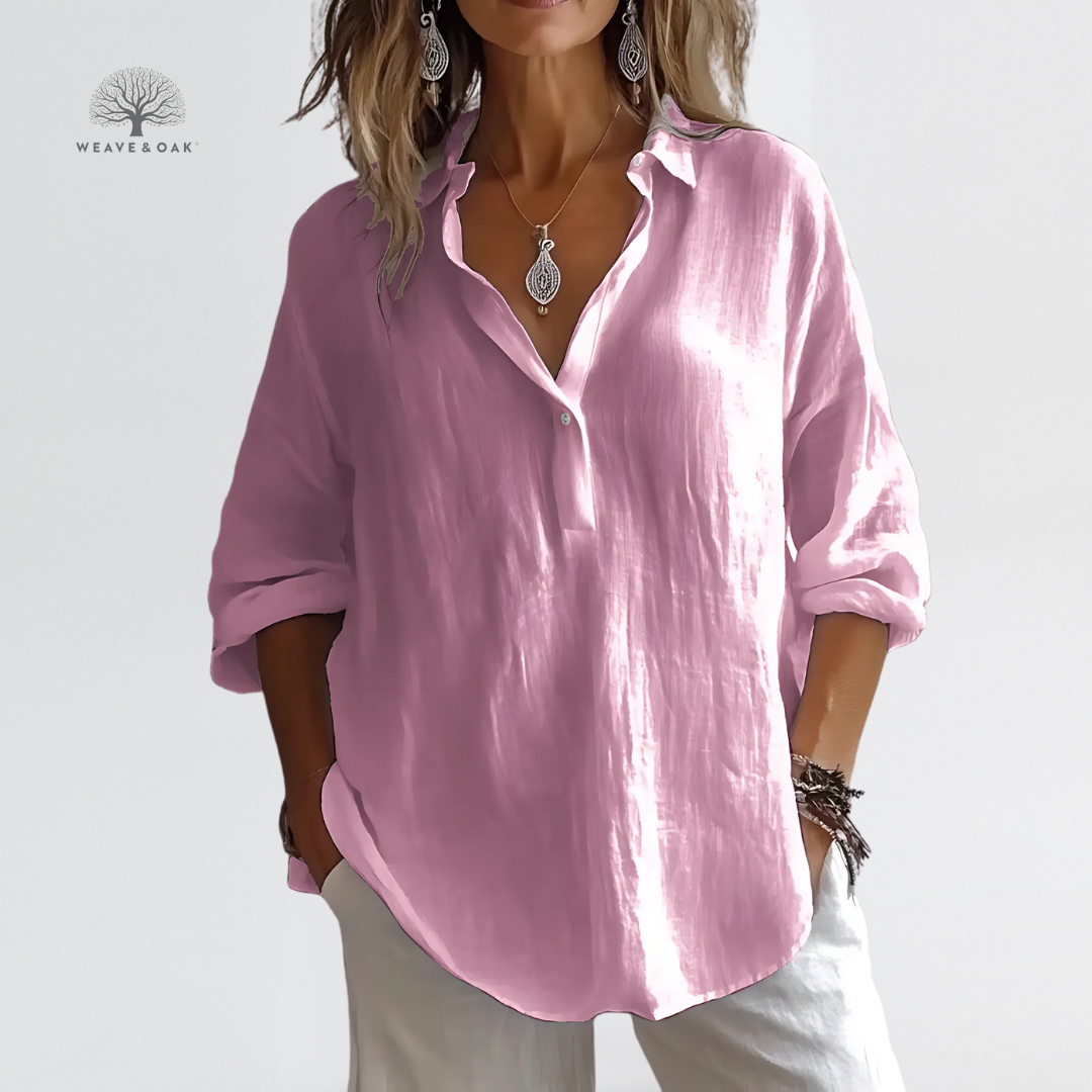 Rosa | Lightweight Long Sleeve Blouse That Skims the Tummy