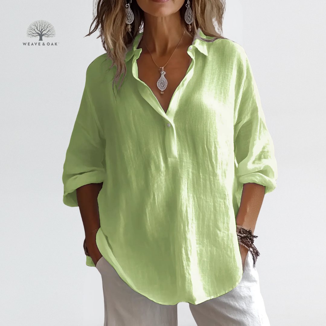 Rosa | Lightweight Long Sleeve Blouse That Skims the Tummy