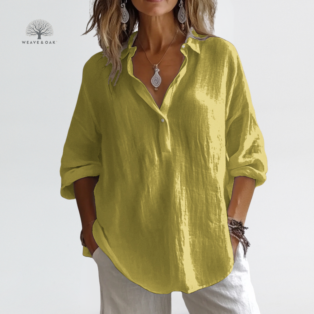 Rosa | Lightweight Long Sleeve Blouse That Skims the Tummy