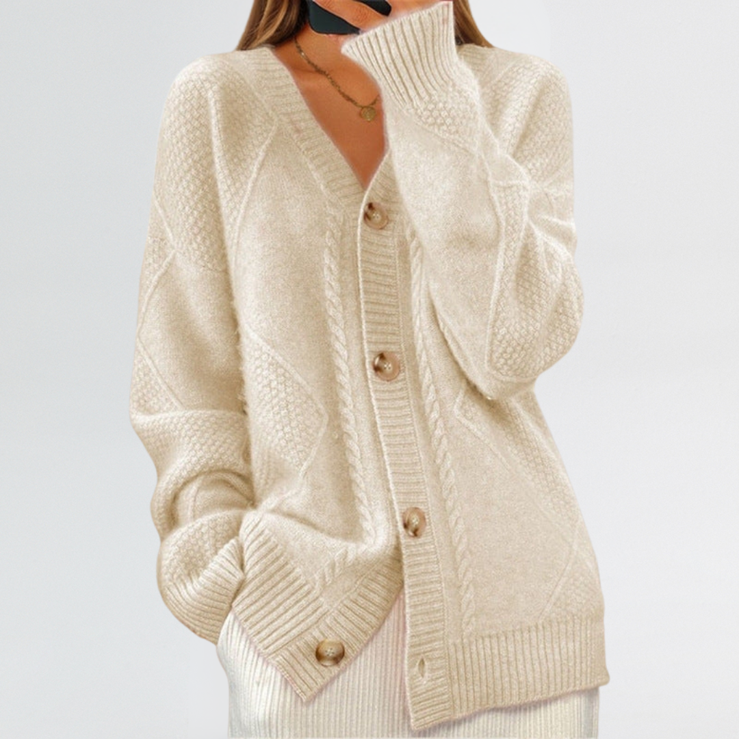 Frida | Scandinavian Jacquard Knit Cardigan