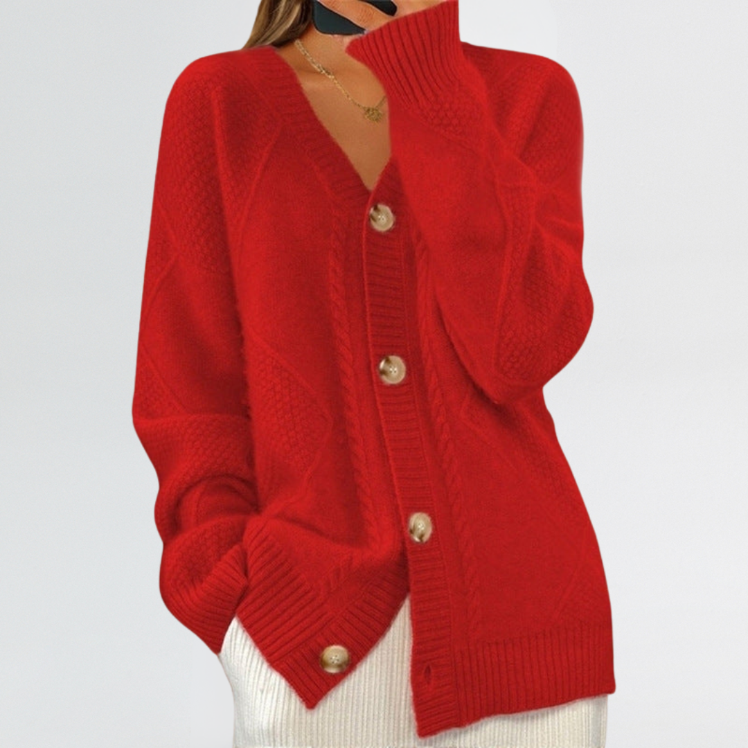 Frida | Scandinavian Jacquard Knit Cardigan