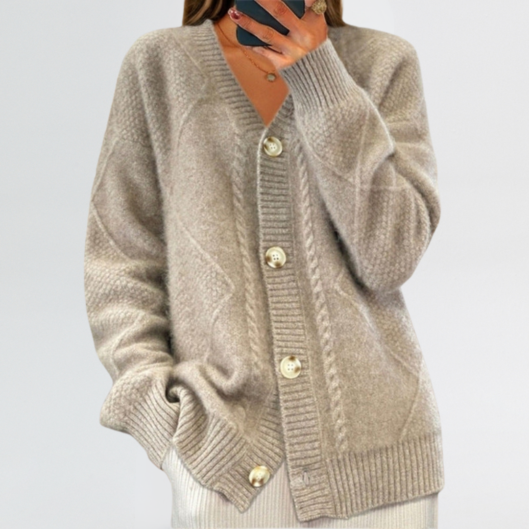 Frida | Scandinavian Jacquard Knit Cardigan