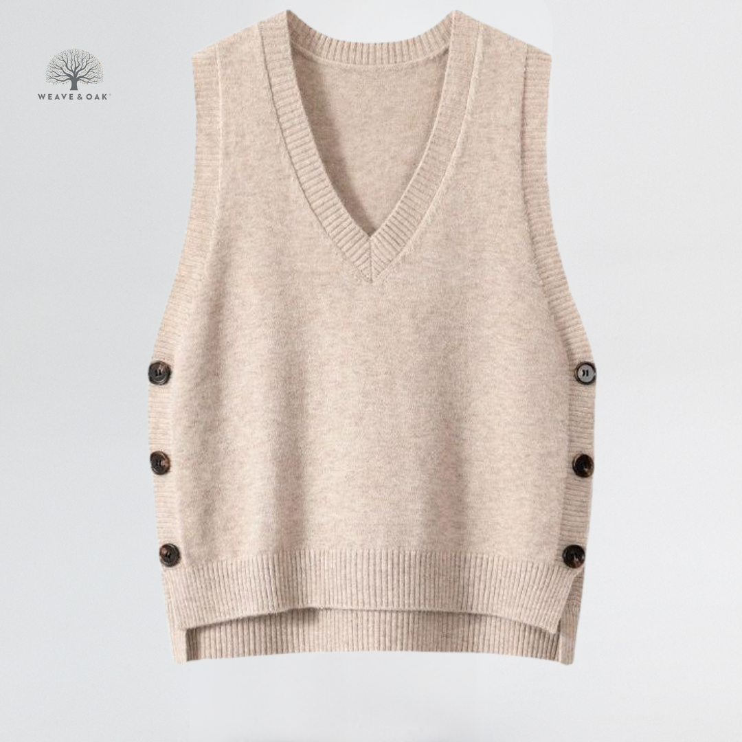 Martha | Classic Knit Buttoned Vest