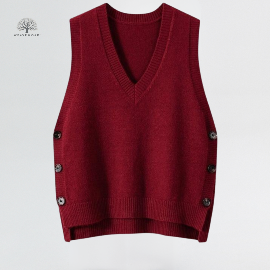 Martha | Classic Knit Buttoned Vest