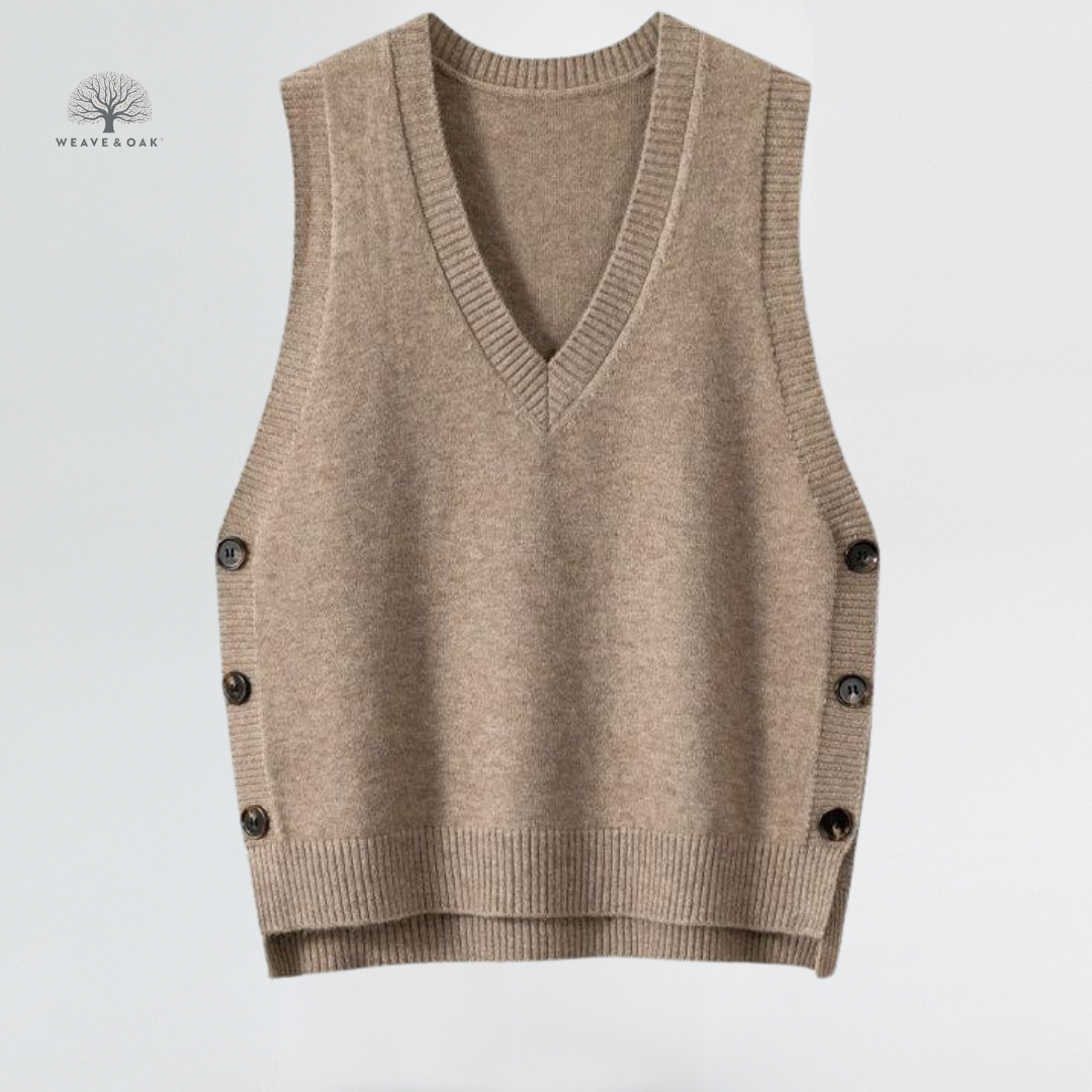 Martha | Classic Knit Buttoned Vest