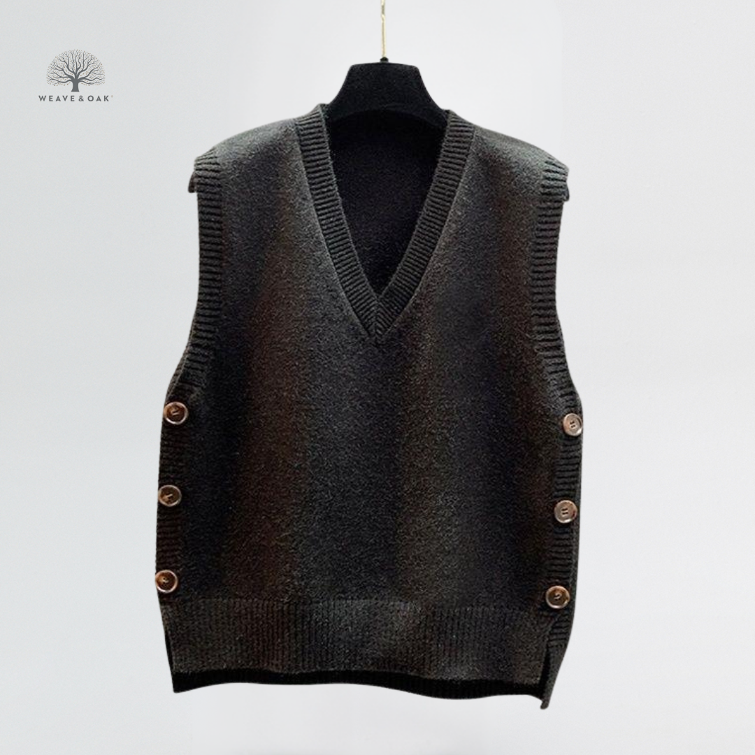 Martha | Classic Knit Buttoned Vest
