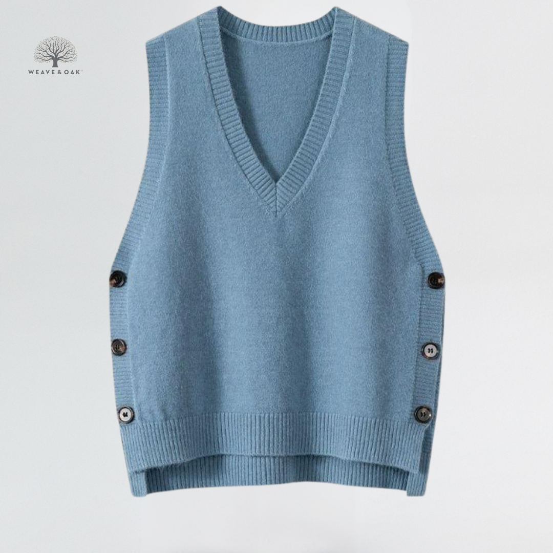 Martha | Classic Knit Buttoned Vest