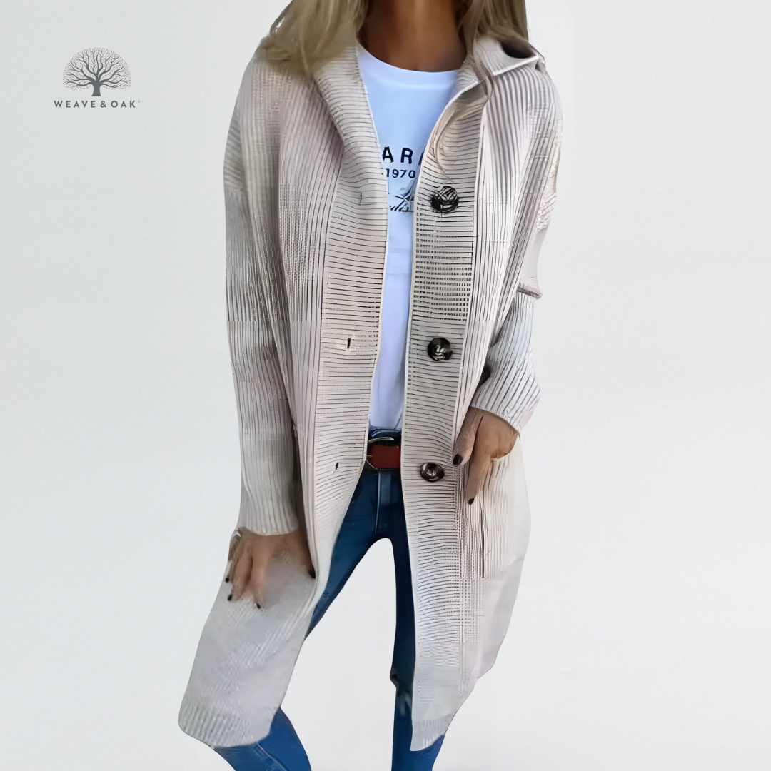 Elsa | Longline Buttoned Knit Cardigan