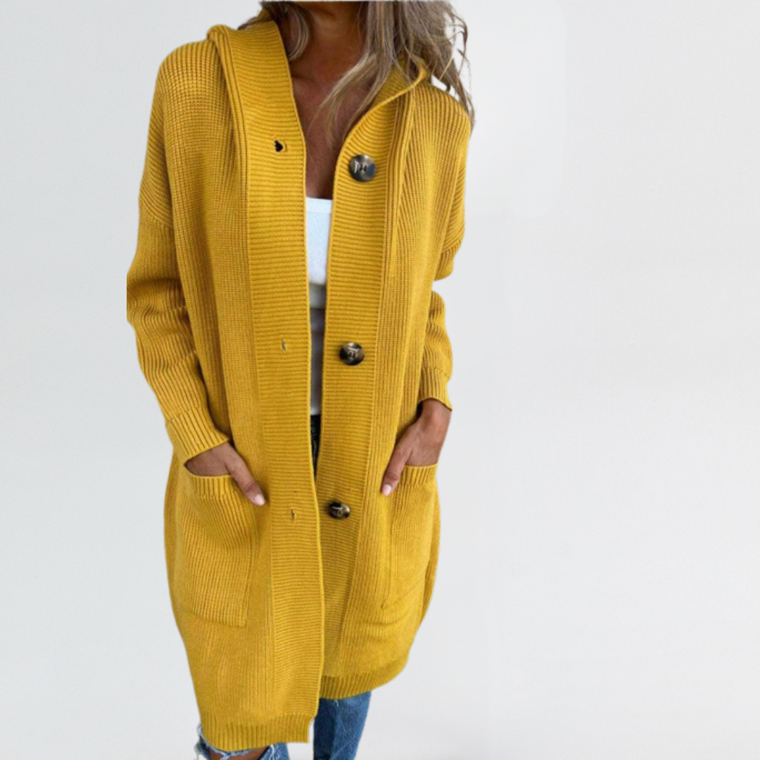 Elsa | Longline Buttoned Knit Cardigan