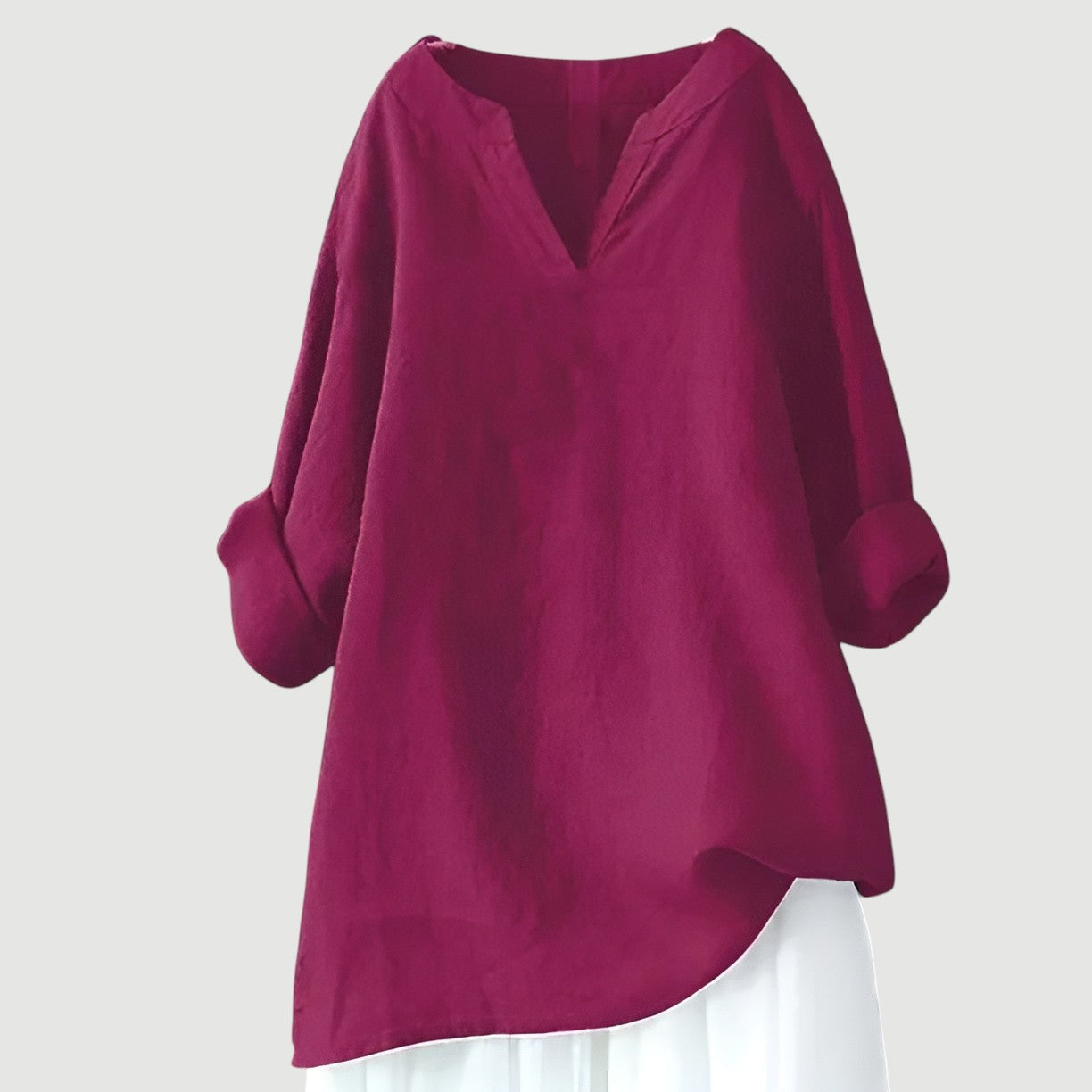 Nadia | Loose-Fit Linen Cotton Blouse for Everyday Comfort