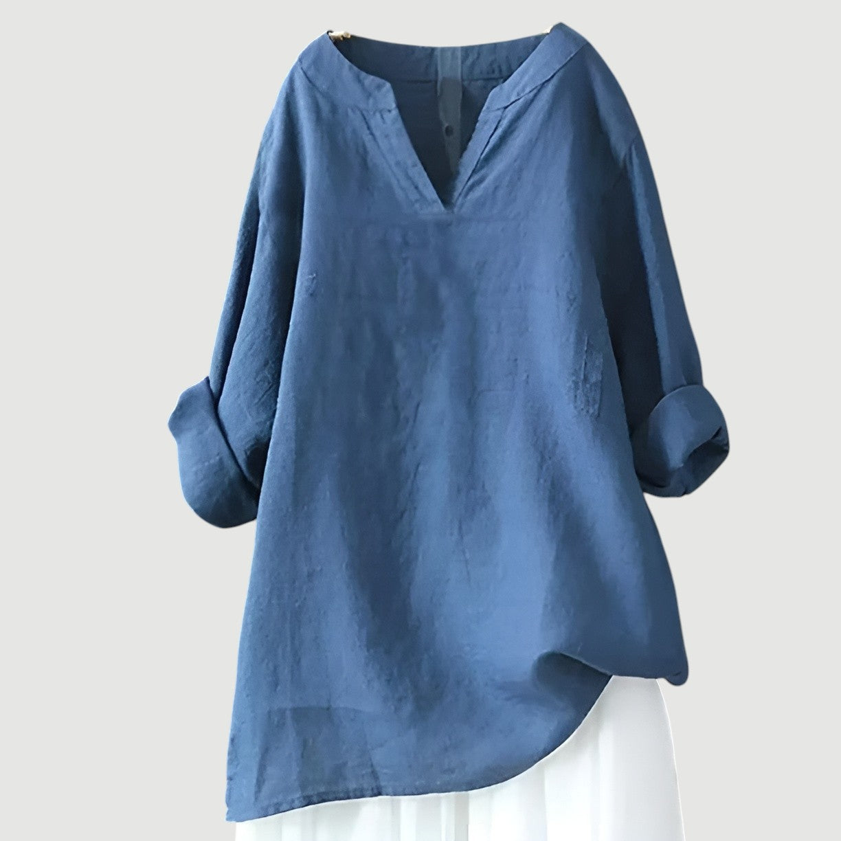 Nadia | Loose-Fit Linen Cotton Blouse for Everyday Comfort