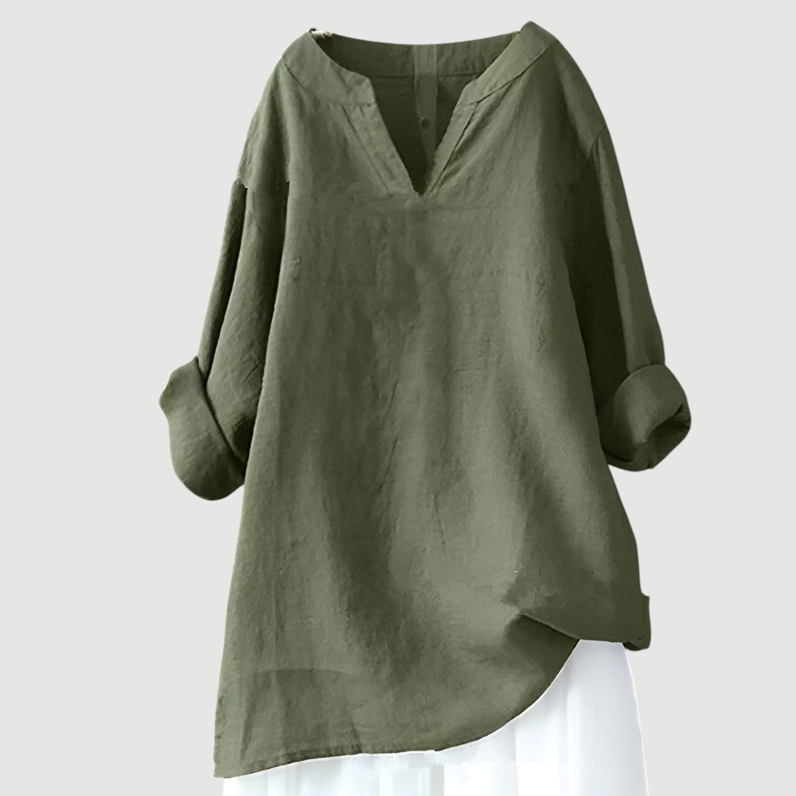 Nadia | Loose-Fit Linen Cotton Blouse for Everyday Comfort