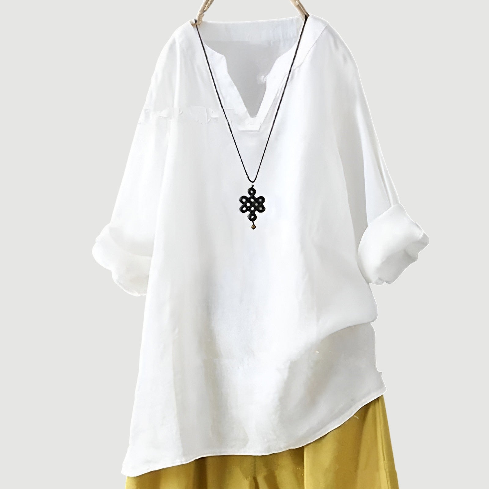 Nadia | Loose-Fit Linen Cotton Blouse for Everyday Comfort