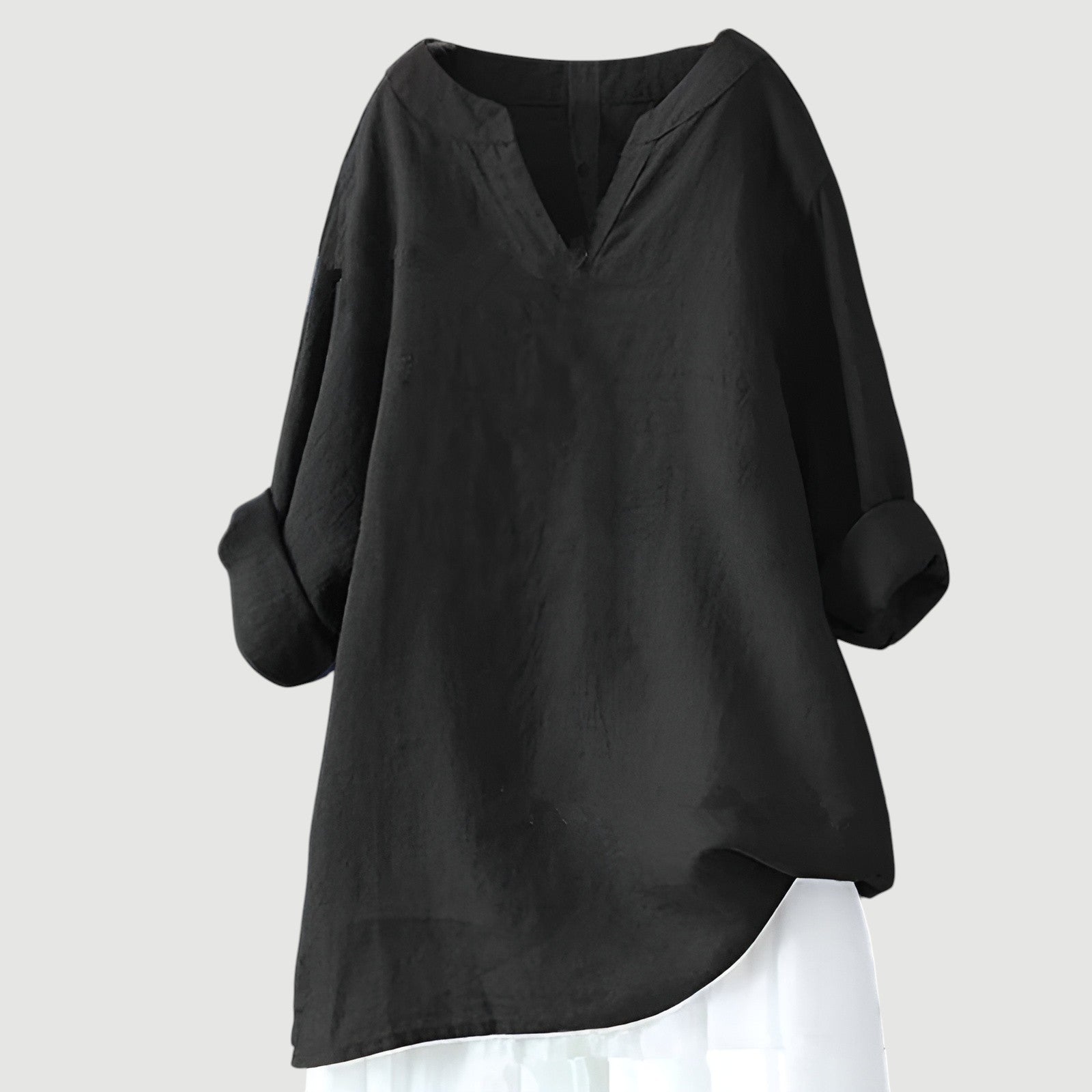Nadia | Loose-Fit Linen Cotton Blouse for Everyday Comfort